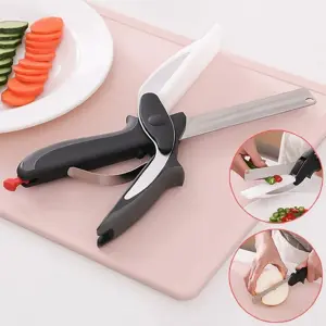 CORTADOR COCINA 2 EN 1 CUCHILLO TIJERAS