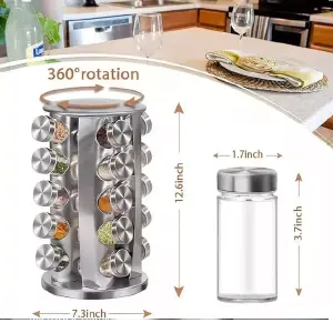 Especiero Cocina 20 Condimentos Giratorio: Organiza tu Cocina con Estilo - Especiero Cocina 20Condimentos Giratorio