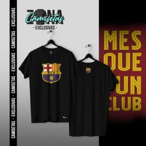 CAMISETA BARCELONA 1 - NEGRA - UNISEX