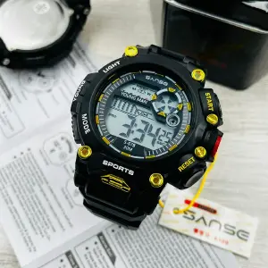 S-678-2E SANSE NEGRO/DORADO-RELOJ