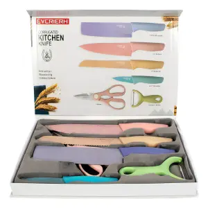 SET CUCHILLOS 6 PIEZAS ACERO INOXIDABLE