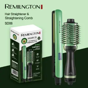 Combo Aguacate: Plancha y Cepillo Secador para un Cabello Radiante - Combo Aguacate SD06 + Rizadora