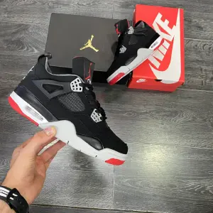 zapatillas air jordan 4 negro rojo