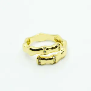ANILLO DORADO SEMICIRCULO