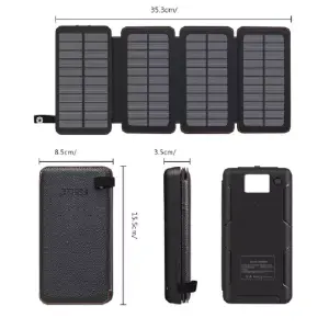 POWER BANK SOLAR 4 PANELES 20.000 mAh