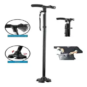 Bastón Ortopédico Plegable con Linterna: ¡Seguridad y Confort en Cada Paso! - Baston Ortopedico Plegable Con Linterna