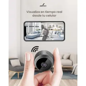 Mini cámara de seguridad con wifi, senso