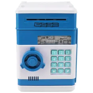 Alcancia Electrónica Caja Fuerte Azul