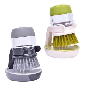 Cepillo Dispensador Jabón Loza + Soporte