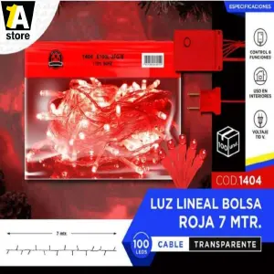 Luz Led Lineal 7 Metros Navideña Cable T