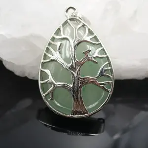 Collar Árbol Cuarzo Jade + Estuche