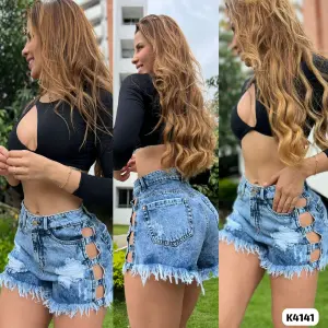 SHORT AZUL RIGIDO