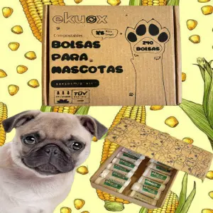 Bolsa ecologica para mascotas de maíz
