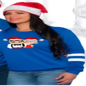 Buzo, Buso Hoodie Azul Abuelos Dama