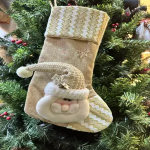 BOTA  NAVIDAD SANTA DORADA
