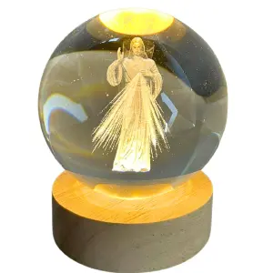 Esfera de cristal 3D - Cristo