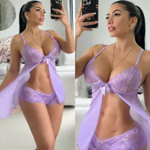 Babydoll Lencería de Encaje: Elegancia y Sensualidad - Babydoll Lencería de Encajé Cachetero