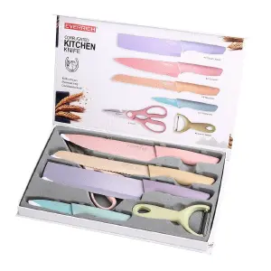 SET DE CUCHILLOS X6 ACERO INOX