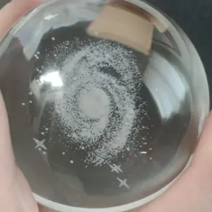 LAMPARA ESFERA DE CRISTAL 3D BOLA 8CM K9
