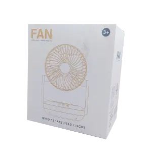 VENTILADOR PORTABLE GIRADOR Y LUZ BJJ588