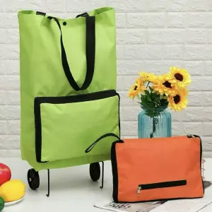 Carrito de compras con ruedas plegable
