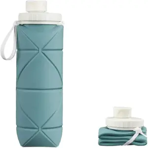 Botella De Silicona Plegable 600 Ml