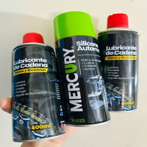 KIT 2 lubricante cadena 400ml + 1 Silico
