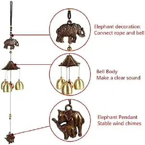 CAMPANA DE VIENTO torre elefante 15cm
