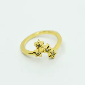 ANILLO DORADO ESTRELLAS PQÑAS