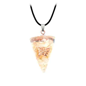 Collar Orgonita Mariposa Citrino Cuarzo