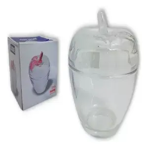 Bombonera de vidrio manzana