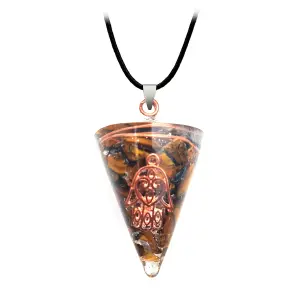 Collar Orgonita Mano Cuarzo Ojo De Tigre