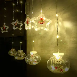 Cascada De Navidad Papa Noel Estrellas