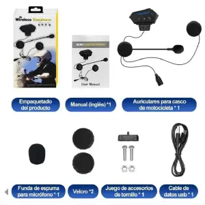 Intercomunicador Auriculares casco