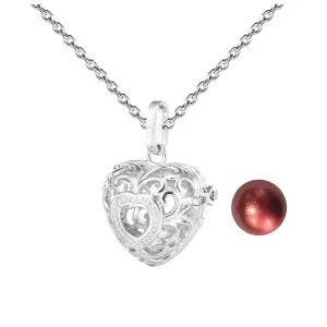 Collar Llamador De Angel Figura Corazon