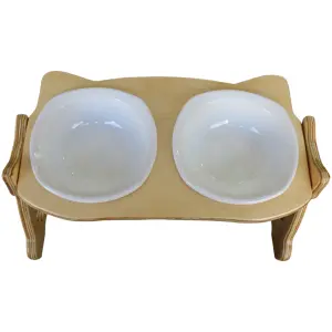 Comedero Elevado Gato 2 Platos Melamina