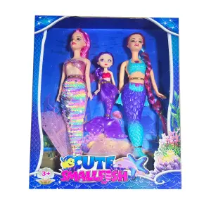 Muñeca Sirena Duo Hija Juguete Interacti