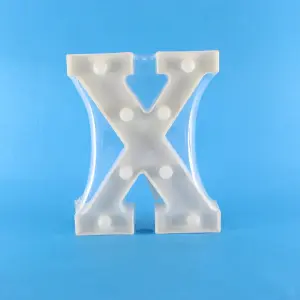 Letra Led (X) Cálida decorativa