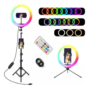 Aro De Luz Led + Control Remoto + Tripo