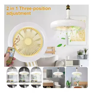 Ventilador Con Lámpara De Luz Led