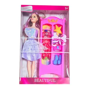 Muñeca Vestido Elegante Clóset Accesorio