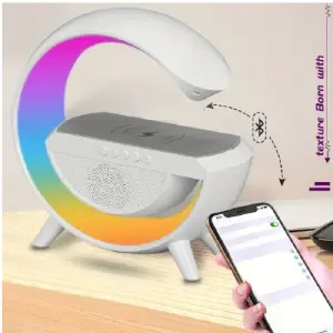 LÁMPARA CARGADOR CON BLUETOOTH TIPO G