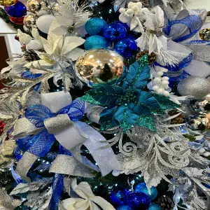 BOLA  NAVIDAD  ESCARCHADA Y LISA SETX2
