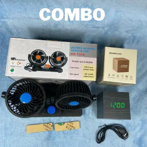 Combo Ventilador portatil +Reloj digital