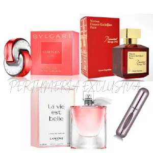 Omnia coral+bacarat rouge+vida bella+per