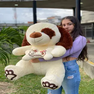 Peluche de perro con hueso 1m: El compañero perfecto para tu amigo peludo - Peluche de perro con hueso 1m