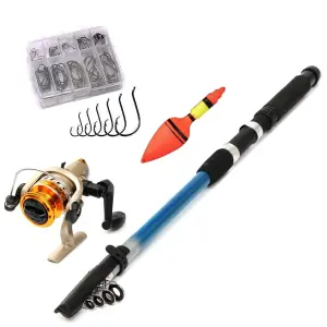 Kit Caña de Pescar de 2.10m con Carrete: ¡Experiencia de Pesca Inigualable! - Kit Caña De Pesca De 2.10mts Carretel
