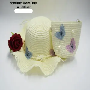 SOMBRERO MANOS LIBRE WF-0786.87 CREMA