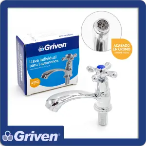 LLAVE INDIVIDUAL PARA LAVAMANOS METALIC