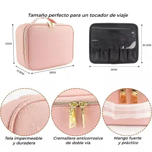 Maleta de maquillaje  con espejo led